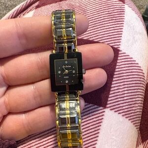 New Gold and Silver Square Face Watch